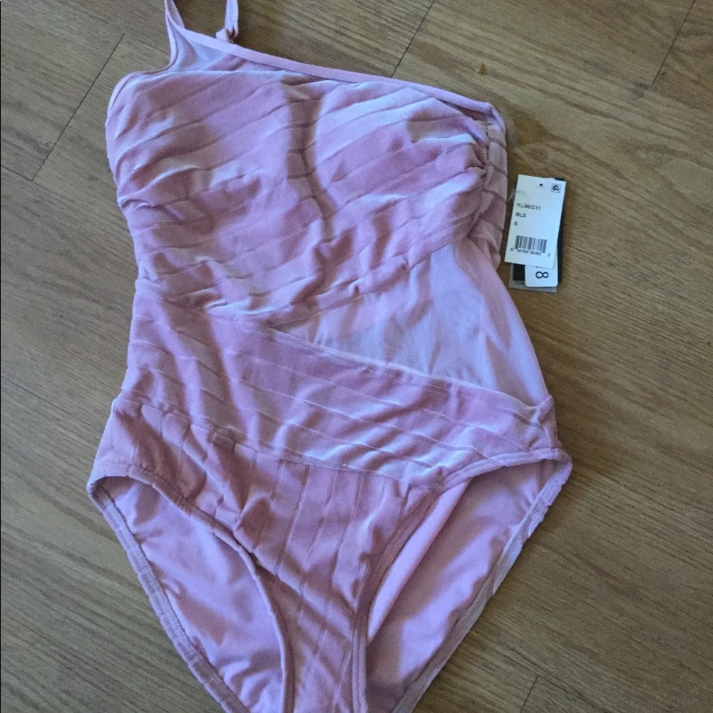 NWT velvet one shoulder body suit